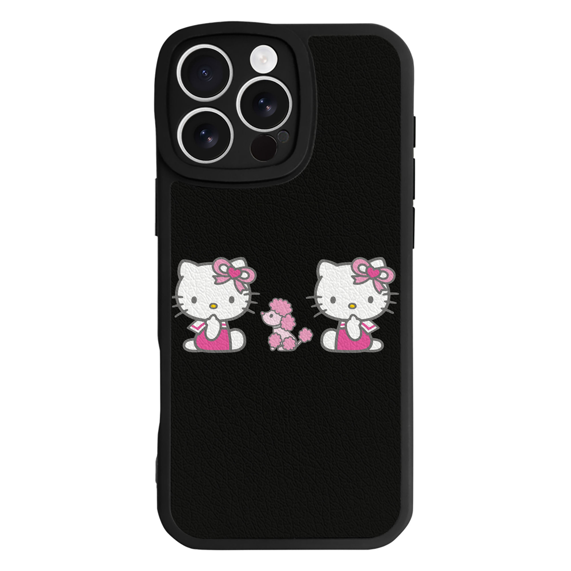 （画像用） Hello Kitty ハローキティ 【iPhone 16シリーズ対応】シリコンスマホケース（レザー調） 材質：シリコン